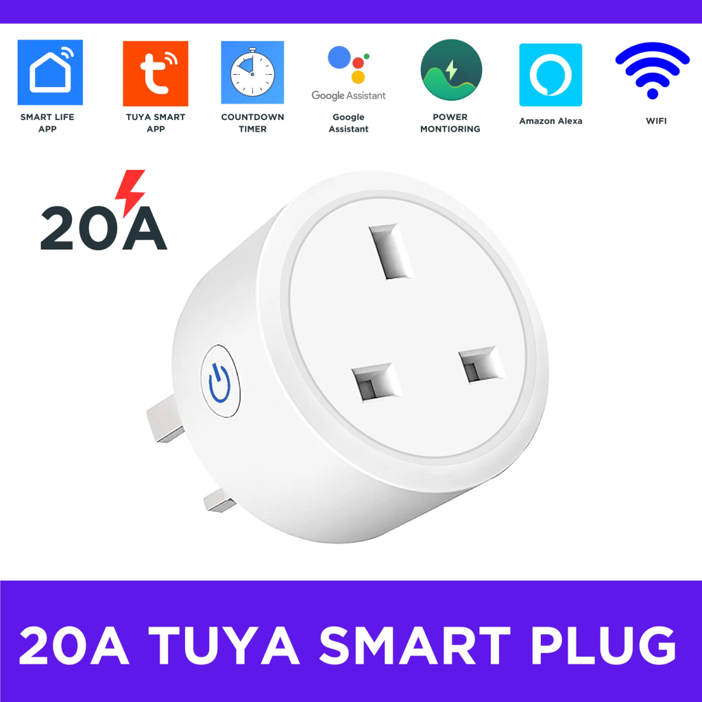 1726848068_413755911_20a-tuya-smart-wifi-smart-plug-with-power-monitoring-17148015590196433.png WiFi Smart Plug 20A - App Control - Image 1