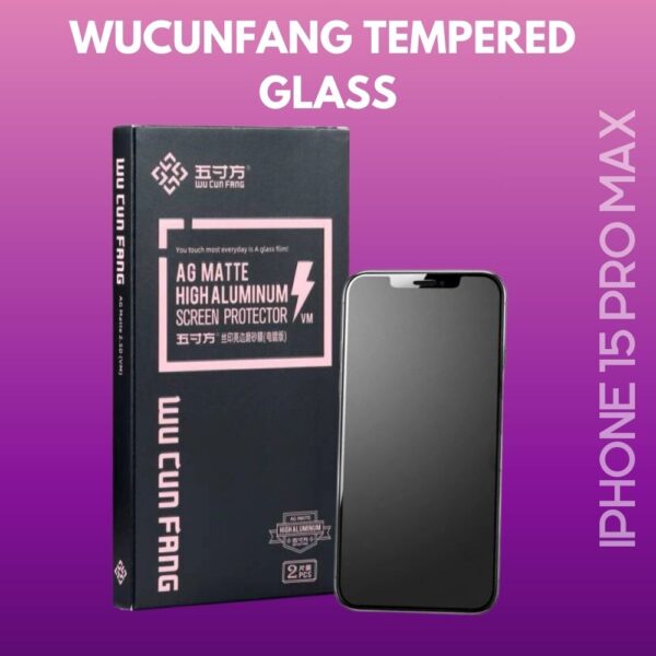 WuCunFang Anti Impact Anti Oil/Water Tempered Glass for iPhone 15 Pro Max