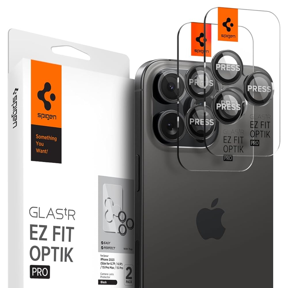 1740655099_1106882700_618O5kqZopL._SS1000_.jpg iPhone 16 Pro / Pro Max Series Optik Pro EZ Fit Lens Protector - Image 1