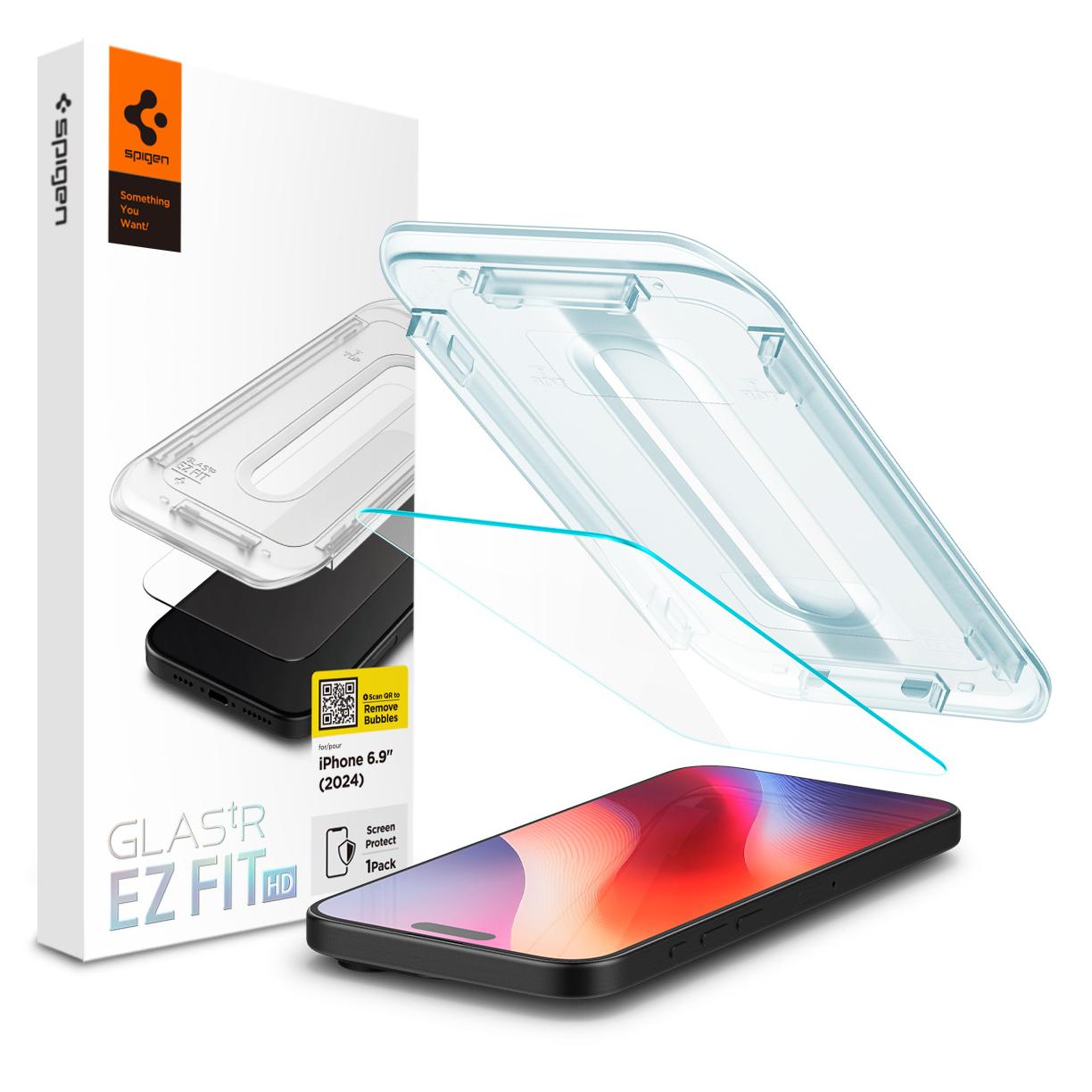 1742364604_454567600_spigen-x1-pack-glas-.jpg Spigen GLAStR EZ FIT HD for iPhone 15 PRO Premium Tempered Glass with Auto Align technology - 2 PACK - Image 1