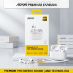 Aspor A650 Pro 3 TWS Earbuds Bluetooth 6.0 with Lanyard